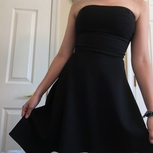 Simple & Dainty Strapless Black Dress